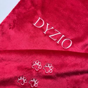Personalizowany kocyk - czerwony