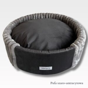 Legowisko Pufa - szaro-antracytowa