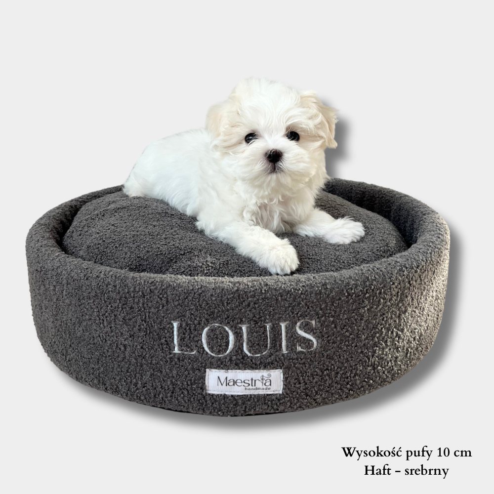 Legowisko Pufa - Boucle Grey - obrazek 3